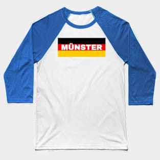 Münster City in German Flag Baseball T-Shirt